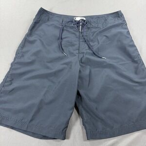 Vintage Oakley Board Shorts Mens 34 Navy Blue Nylon Swim Trunks Lace Up